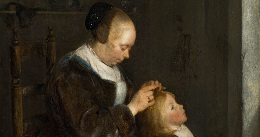 "Iskanie wszy" Gerard ter Borch, 1653 r. /	Sepia Times / Contributor /Getty Images