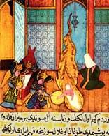 Islamu sztuka, Narodziny proroka Mahometa, z Żywota Proroka Mustafy Zarir (- nad i zamiast kropki), /Encyklopedia Internautica