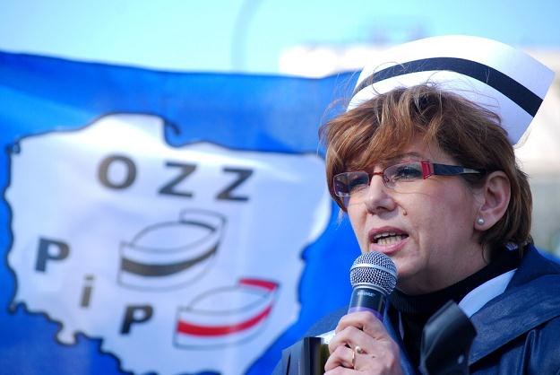 Iwona Borchulska, przewodnicząca OZZPiP, fot. Mariusz Gaczynski /Agencja SE/East News