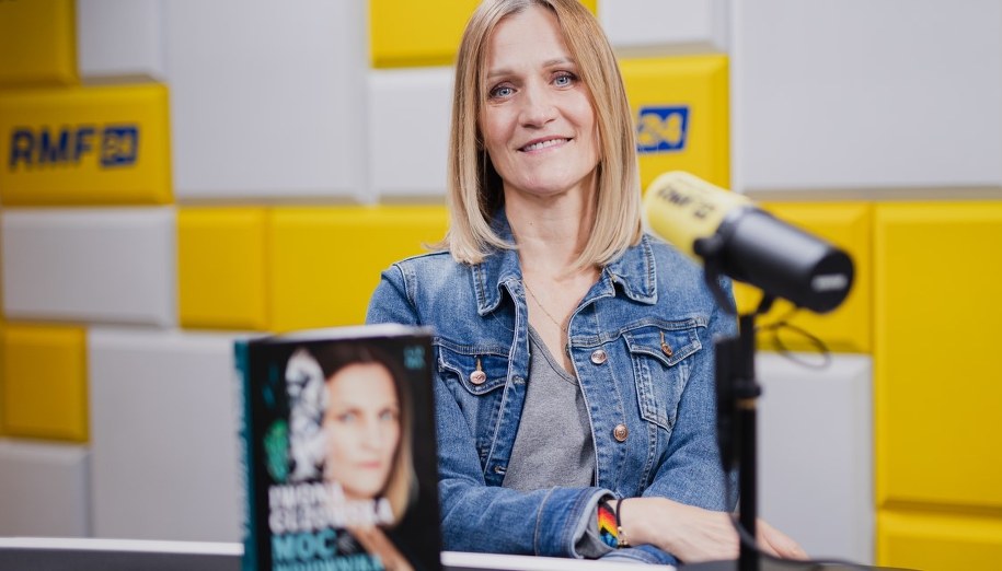 Iwona Guzowska w studio internetowego Radia RMF24 /Bartosz Dusza /RMF FM