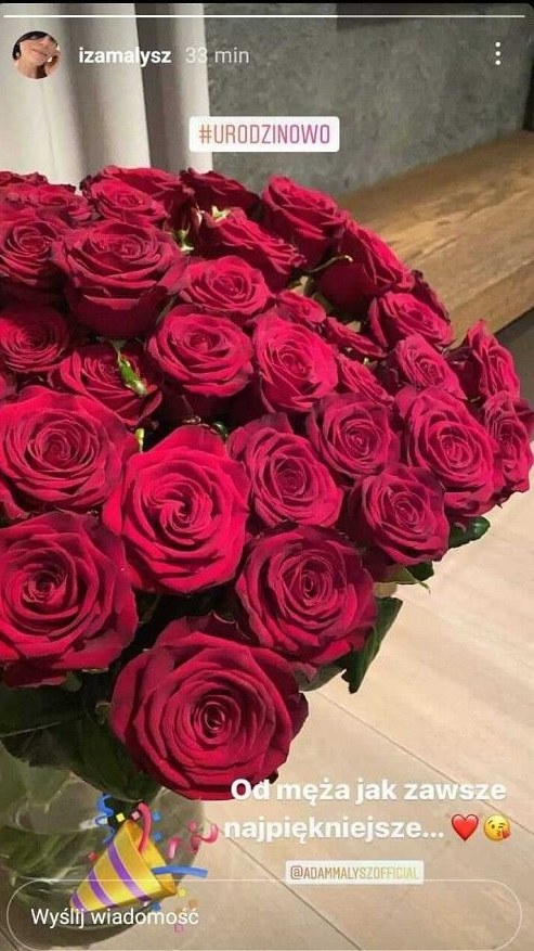 Iza pochwaliła się kwiatami od męża /Instagram