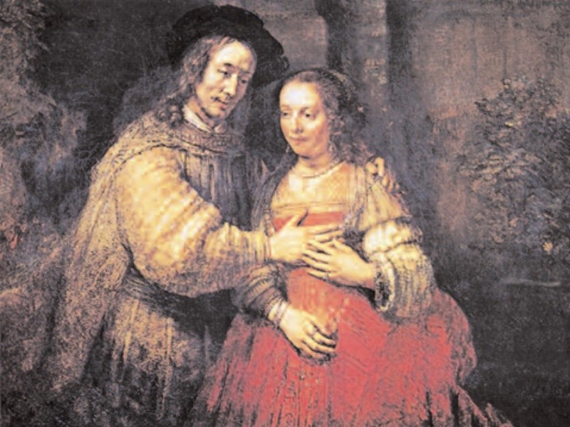 Izaak i Rebeka, inaczej Żydowska narzeczona, Rembrandt /Encyklopedia Internautica