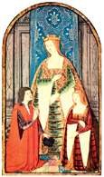 Izabela I Katolicka, miniatura z modlitewnika córki Joanny /Encyklopedia Internautica