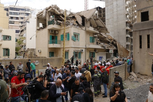 Izraelski nalot w dzielnicy Ras al-Nabaa w centrum Bejrutu w Libanie, w wyniku którego zginął Mohammad Afif. /Fayad Marc/ABACA/Abaca/East News /East News