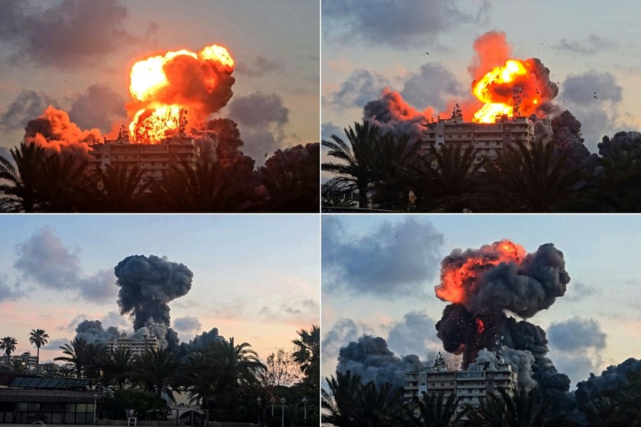 Izraelskie bombardowania Tyru w południowym Libanie /KAWANT HAJU/AFP/East News /East News