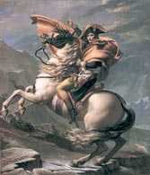 J. L. David, Napoleon przekraczający Alpy, 1801 /Encyklopedia Internautica