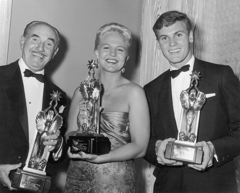 J.L. Warner, Peggy Lee i Tab Hunter w Los Angeles (1952) /Getty Images