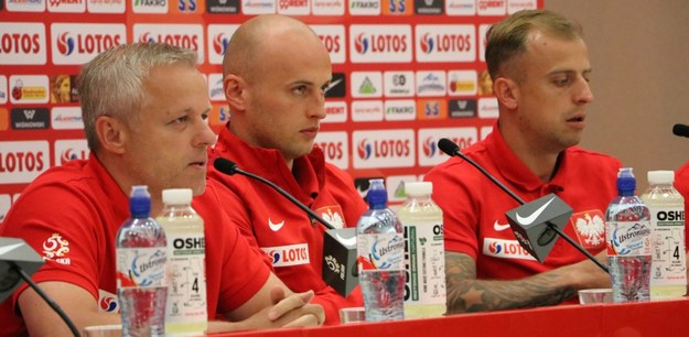 Jacek Jaroszewski, Michał Pazdan i Kamil Grosicki /Józef Polewka /RMF FM