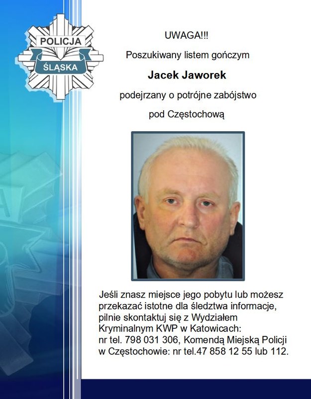 Jacek Jaworek jest poszukiwany listem gończym /Policja Śląska /