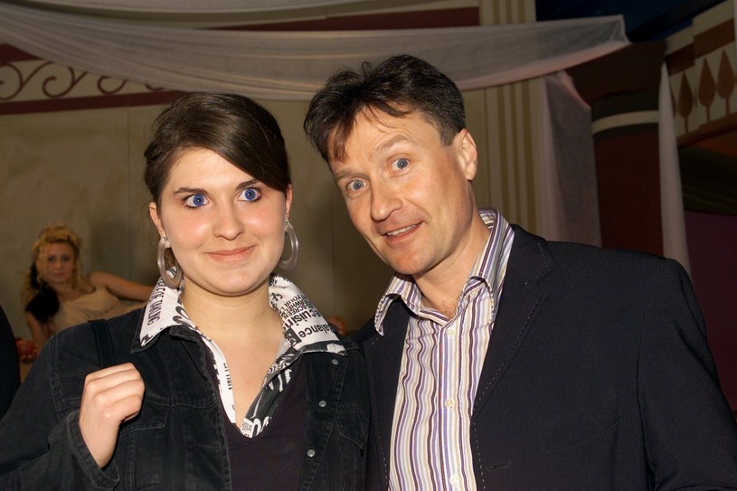 Jacek Kawalec z córką Kaliną, 2004 r. /Krzysztof Jarosz /Agencja FORUM