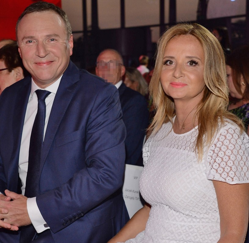 Jacek Kurski z żoną Joanną /Radosław Nawrocki /Agencja FORUM