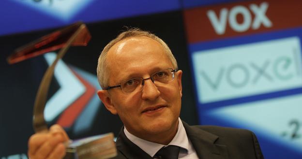 Jacek Liszka, prezes spółki Voxel, w czasie debiutu na NewConnect /PAP