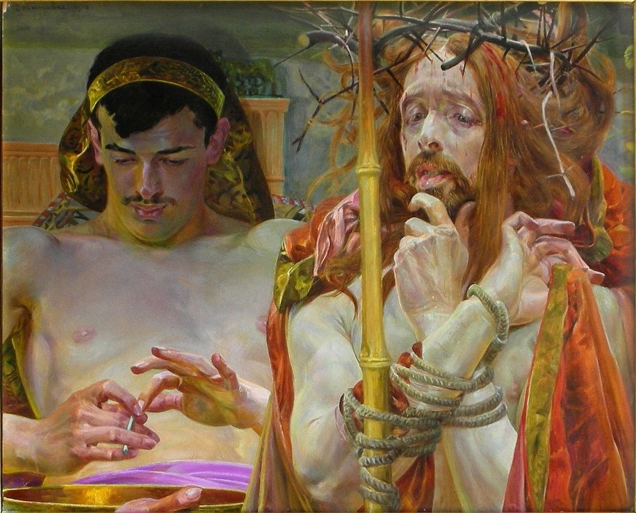 Jacek Malczewski, "Chrystus przed Piłatem" /Ze zbiorów Lwowskiej Galerii Sztuki /