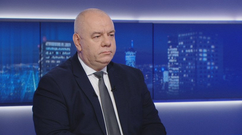 Jacek Sasin w studiu "Gościa Wydarzeń" /Polsat News
