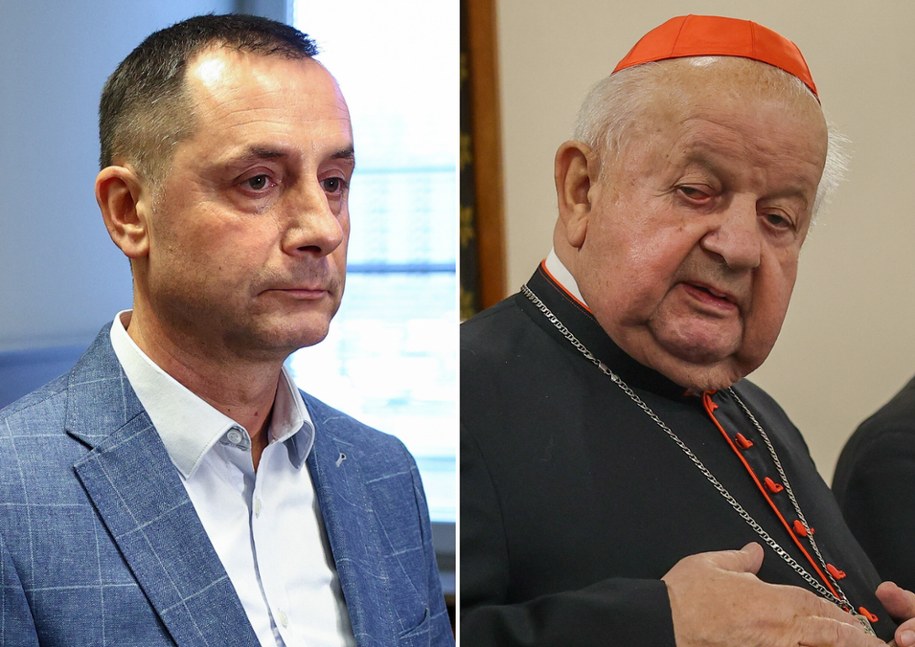 Jacek Szymik, Stanisław Dziwisz, fot. Łukasz Gągulski /Jarek Praszkiewicz /PAP
