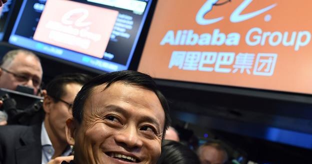 Jack Ma w czasie debiutu Alibaby na NYSE w 2014 r. /AFP