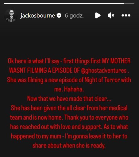 Jack Osbourne poinformował o stanie Sharon Osbourne w relacji na Instagramie /