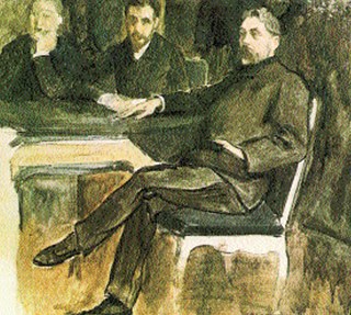 Jacques-Emile Blanche, Stéphan Mallarmé (z prawej), fragment obrazu /Encyklopedia Internautica