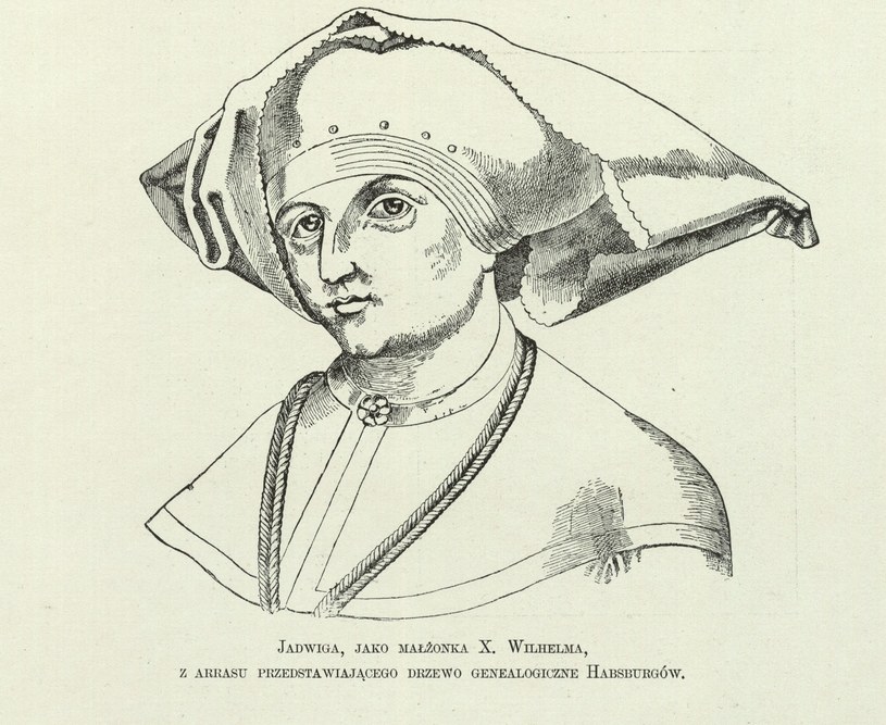 Jadwiga jako małżonka księcia Wilhelma. Przerysowana podobizna z drzewa genealogicznego Habsburgów (domena publiczna) /Ciekawostki Historyczne