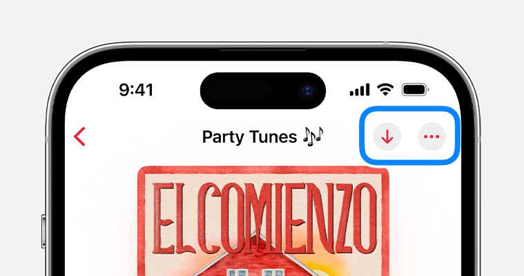 Jak pobrać piosenkę na telefon w Apple Music? Wystarczy kliknąć w opcje znajdujące się na ekranie po prawej stronie. /Apple /materiał zewnętrzny