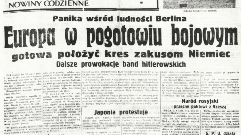 Jak polskie gazety opisywały ostatnie miesiące przed wybuchem II wojny światowej? /Jagiellońska Biblioteka Cyfrowa /materiał zewnętrzny