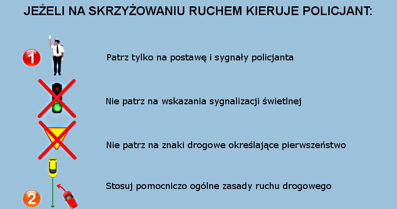 Jak postępować, gdy ruchem kieruje policjant /INTERIA.PL