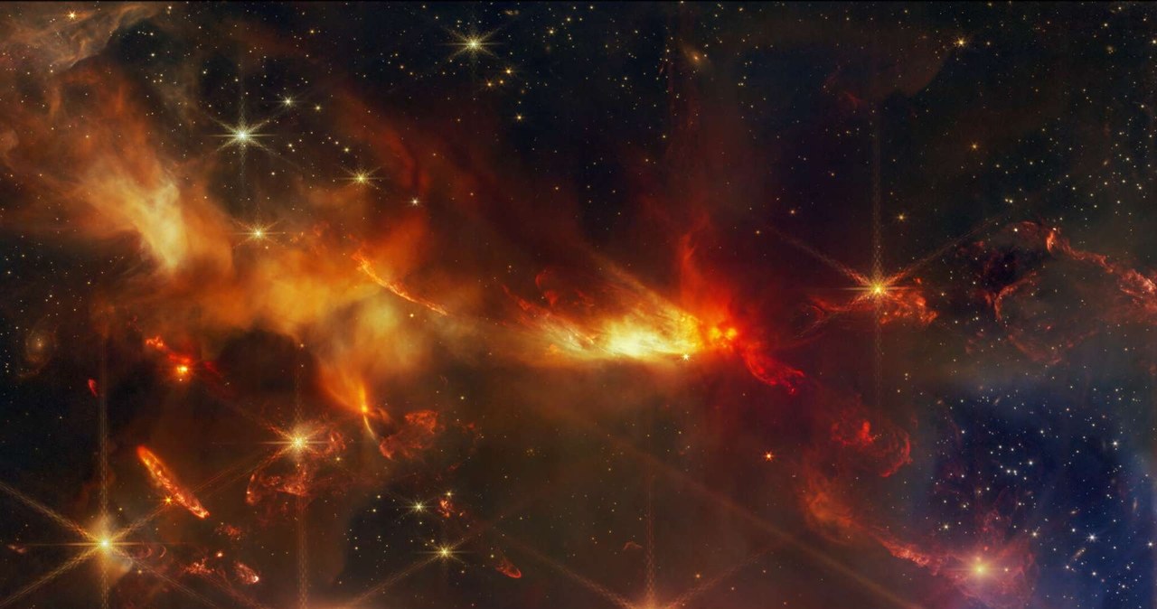 Jak powstają gwiazdy? Kosmiczny Teleskop Jamesa Webba z ważnym odkryciem. /NASA, ESA, CSA, STScI, K. Pontoppidan (NASA's Jet Propulsion Laboratory), c. green (Space Telescope Science Institute) /materiał zewnętrzny