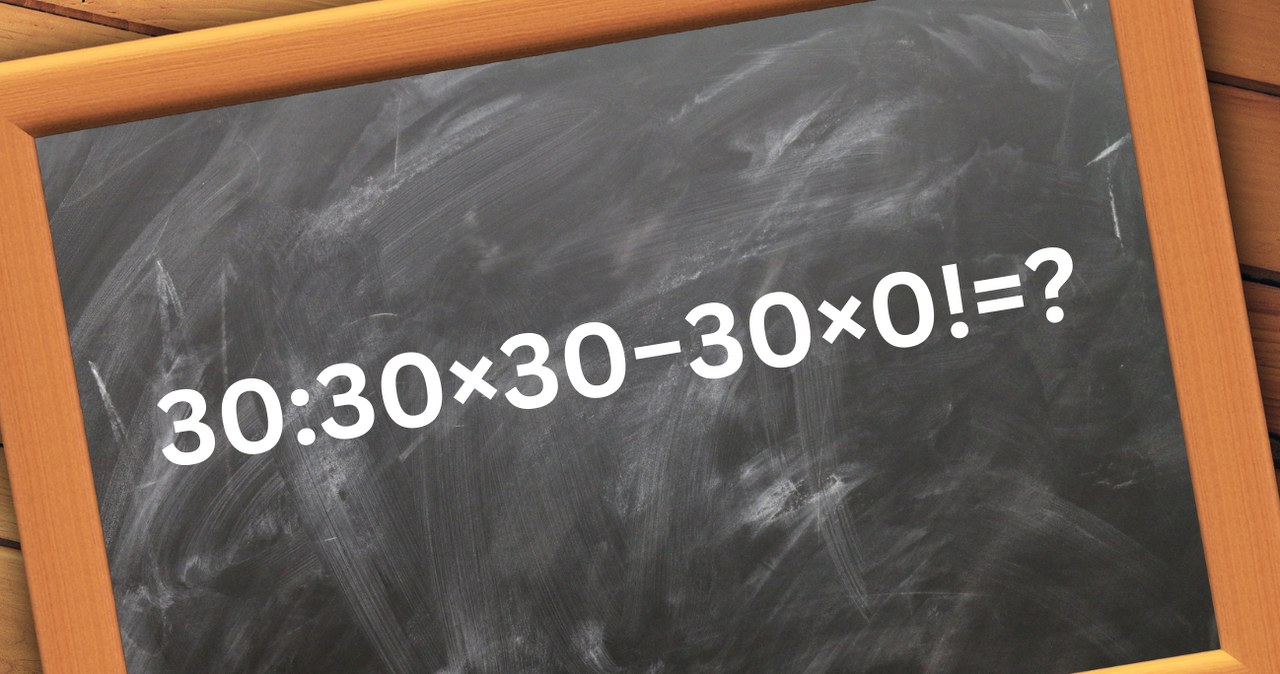 Jak rozwiązać zagadkę matematyczną: 30:30×30−30×0!=? /Canva Pro