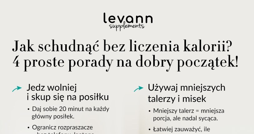 Jak schudnąć bez liczenia kalorii? 4 proste porady na dobry początek! /materiały promocyjne