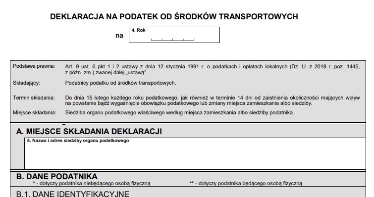 Jak złożyć deklarację podatku od środków transportowych? Niezbędny jest druk DT-1. /gov.pl /materiały prasowe