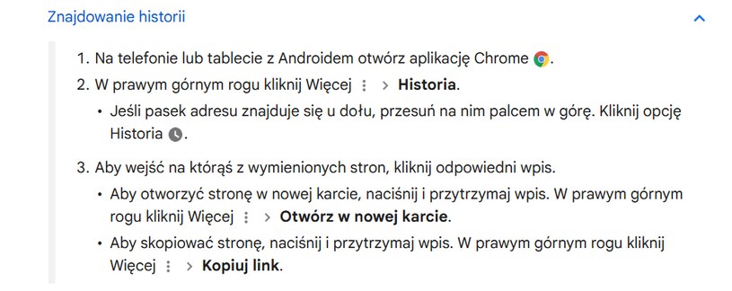 Jak znaleźć historię przeglądania w Chrome? /Google /domena publiczna