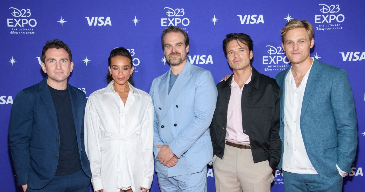 Jake Scheier, Hannah John-Kamen, David Harbour, Sebastian Stan i Wyatt Russell na D23 Expo 2022 /(The Walt Disney Company/Image Group LA  /Getty Images