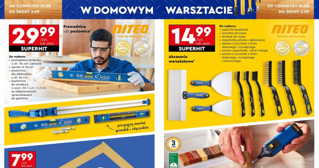 Jakie narzędzia i akcesoria Niteo kupimy w Biedronce? - Przegląd produktów z gazetki /Biedronka /INTERIA.PL