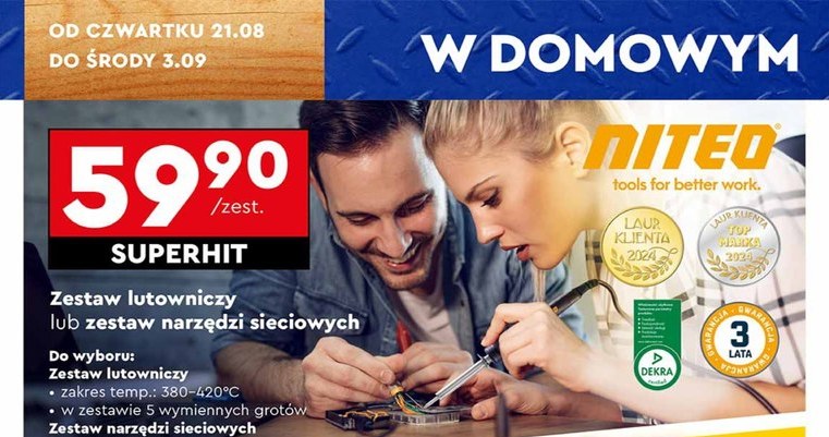 Jakie narzędzia i akcesoria Niteo kupimy w Biedronce? - Przegląd produktów z gazetki /Biedronka /INTERIA.PL