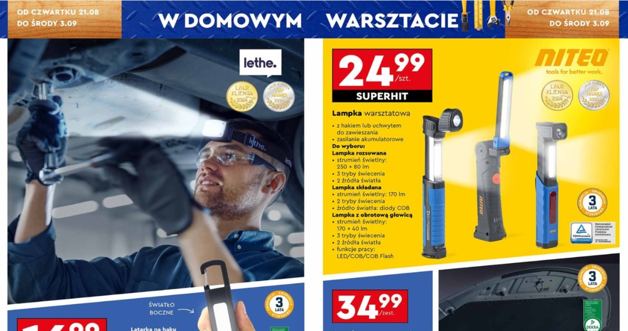 Jakie narzędzia i akcesoria Niteo kupimy w Biedronce? - Przegląd produktów z gazetki /Biedronka /INTERIA.PL