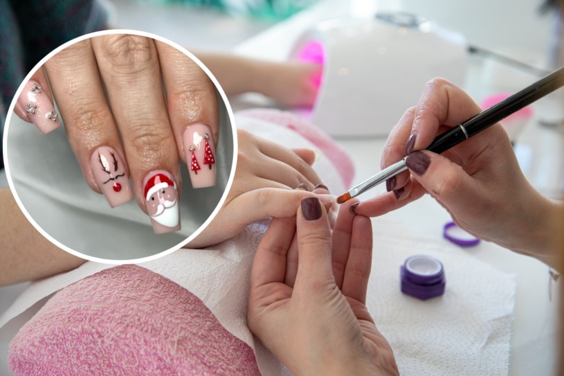 Jakie trendy można wykorzystać w mikołajkowym manicure? /123RF/PICSEL