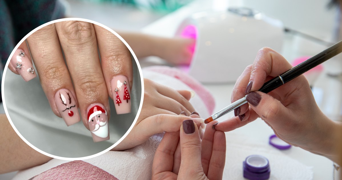 Jakie trendy można wykorzystać w mikołajkowym manicure? /123RF/PICSEL