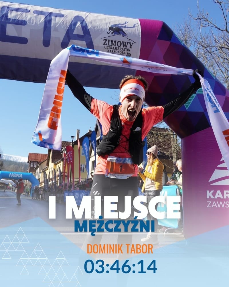 Jako pierwszy linię mety przekroczył Dominik Tabor z czasem 3 godzin, 46 minut i 16 sekund. /materiały prasowe /