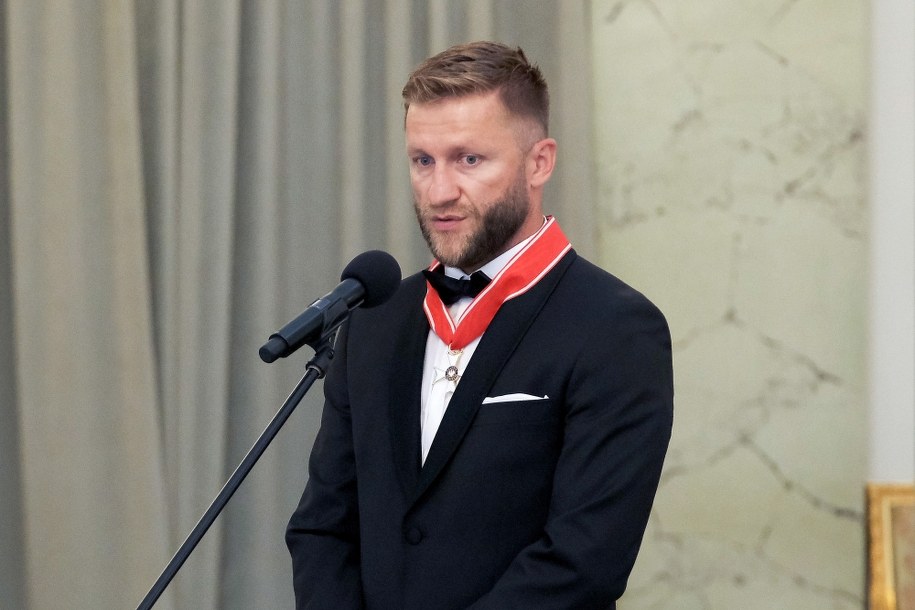 Jakub Błaszczykowski odznaczony Krzyżem Oficerskim Orderu Odrodzenia Polski /Mateusz Marek /PAP