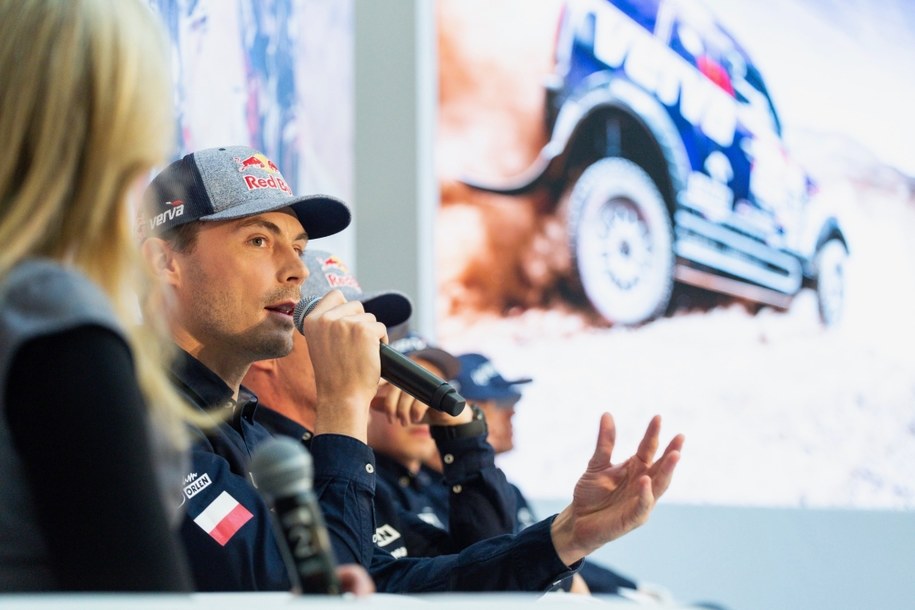 Jakub Przygoński na konferencji prasowej /ORLEN Team /Materiały prasowe