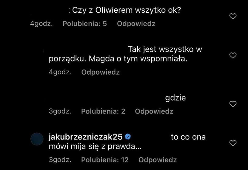 Jakub Rzeźniczak wdał się w dyskusję z internautami /www.instagram.com/jakubrzezniczak25/ /Instagram