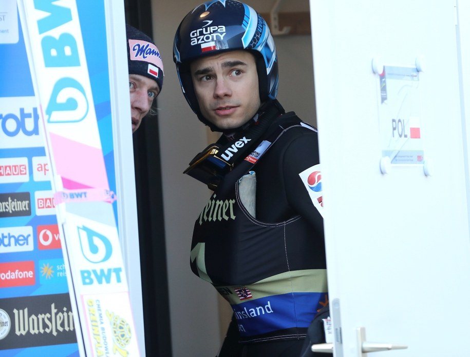 Jakub Wolny podczas treningu przed indywidualnym konkursem PŚ w skokach narciarskich / 	Grzegorz Momot    /PAP