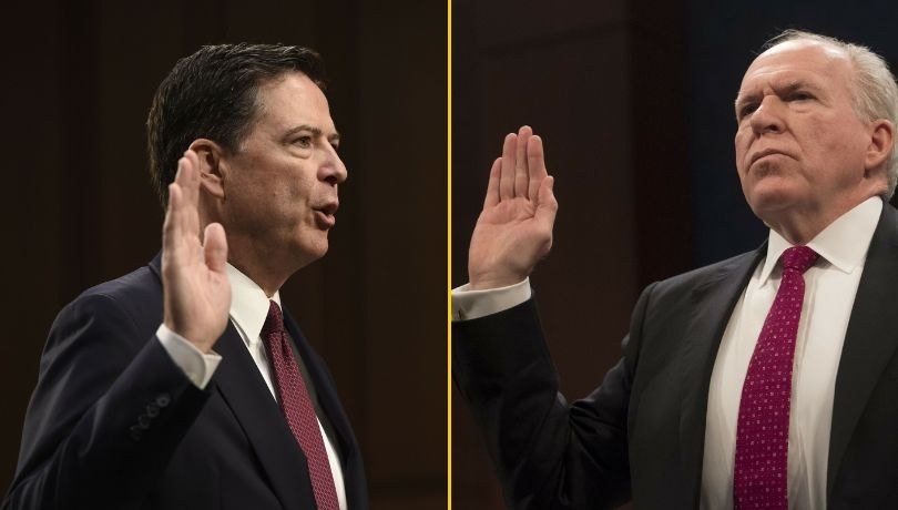 James Comey (z lewej) i John Brennan /SAUL LOEB / AFP /East News