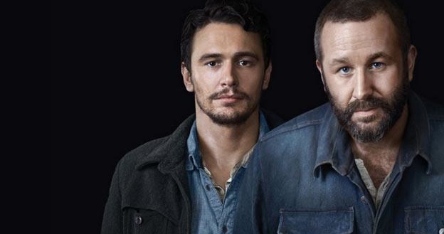 James Franco (L) z partnerującym mu w spektaklu Chrisem O'Dowdem (P). /materiały prasowe