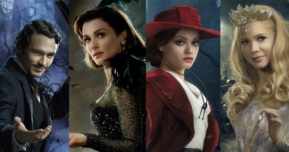 James Franco, Rachel Weisz, Mila Kunis i Michelle Williams w filmie "Oz Wielki i Potężny" /materiały dystrybutora