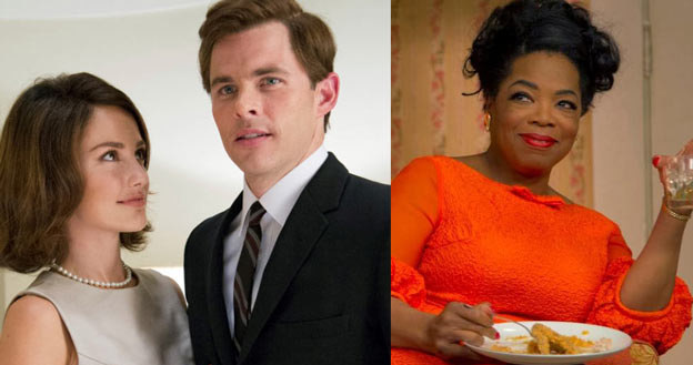 James Marsden (L) i Oprah Winfrey (P) w "Kamerdynerze". /materiały dystrybutora