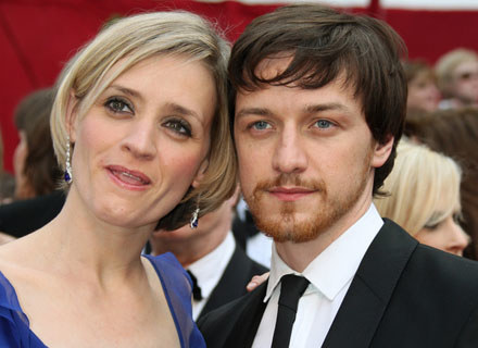 James McAvoy z żoną Anne-Marie Duff na gali Oscarów 2008 /AFP