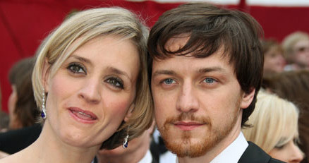 James McAvoy z żoną Anne-Marie Duff na gali Oscarów 2008 /AFP