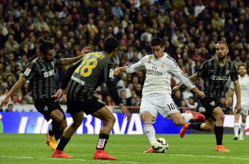 James Rodriguez strzela gola dla Realu /AFP