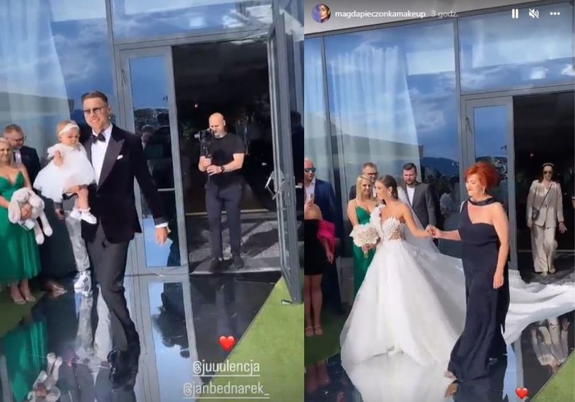 Jan Bednarek i Julia Nowak wzięli ślub w Boże Ciało /@magdapieczonkamakeup /Instagram